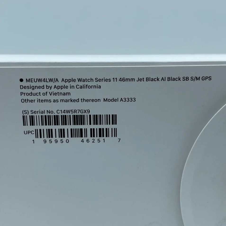 GPS Only Apple Watch Series 11 46MM Black Aluminum Black Sport Band MEUW4LW/A - Image 13